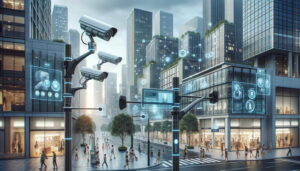 city with CCTV cameras