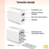 Mini špijunska kamera Adapter A60, dizajnirana za skriveno snimanje uz integrisani USB adapter.