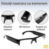 Diskretne naočare sa kamerom N500, savršen alat za tajni nadzor i snimanje u pokretu.
